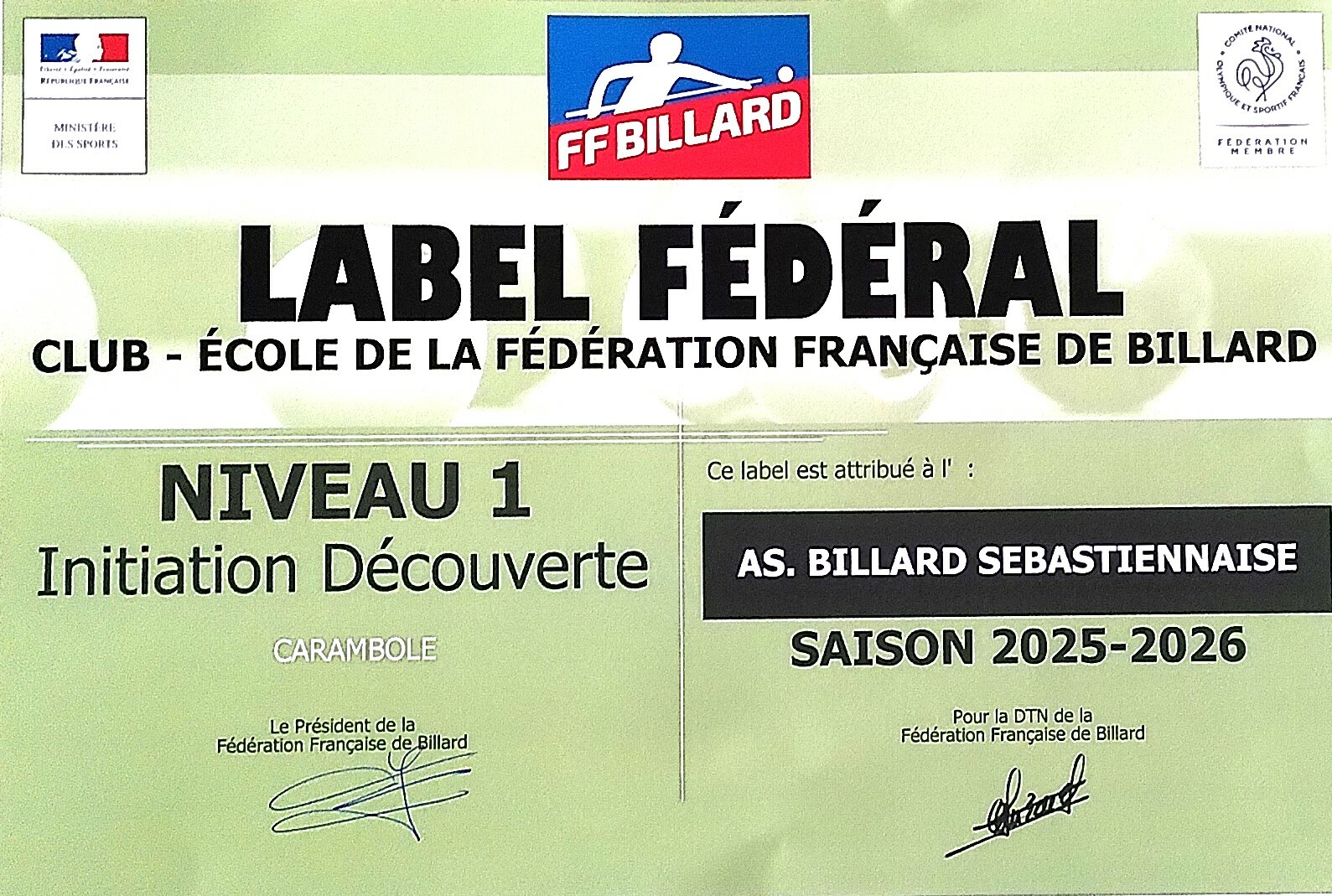 Habilitation à la formation de nouveaux joueurs